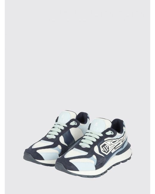 Philipp Plein White Leather And Mesh Sneakers for men