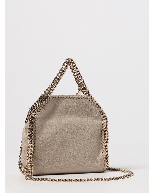 Stella McCartney Natural Falabella Micro Crackled Synthetic Suede Bag