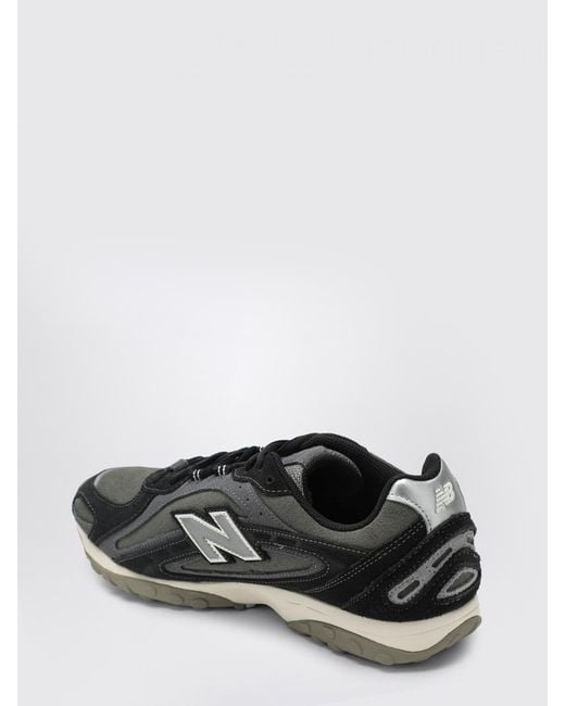 New Balance Black 204L Suede And Mesh Low-Top Sneakers With Applied Logo for men