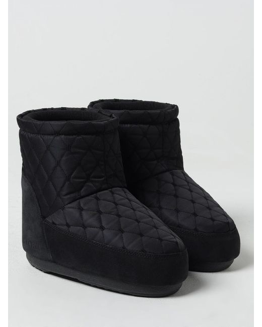 Moon Boot Black Flat Ankle Boots