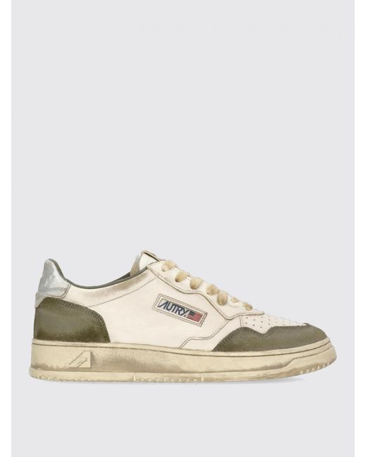 Autry Natural Super Vintage Distressed Leather Sneakers for men