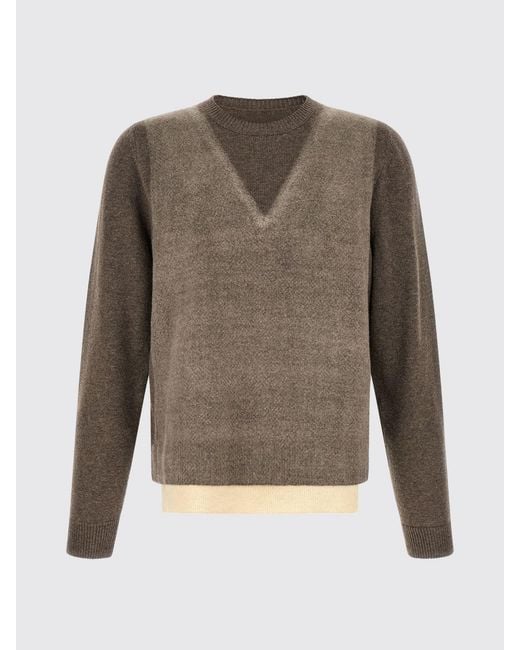 Maison Margiela Gray Crewneck Jumper for men