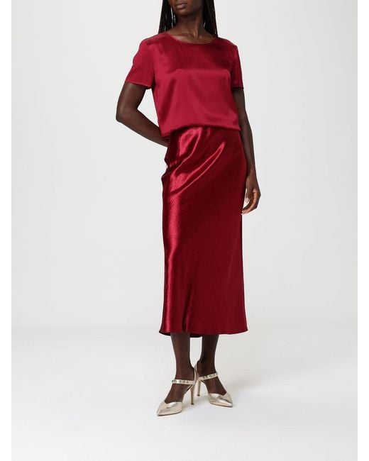 Max Mara Red Silk Blouse