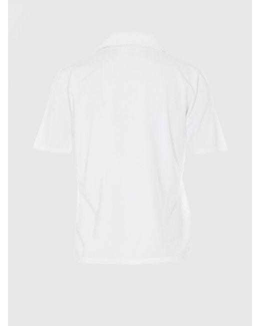 Roberto Collina White Basic Viscose Blend Polo Shirt