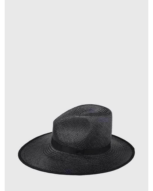 Max Mara Black Raffia Hat