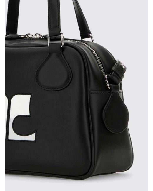 Courreges Black CourrÈ Ges Reedition Leather Bag