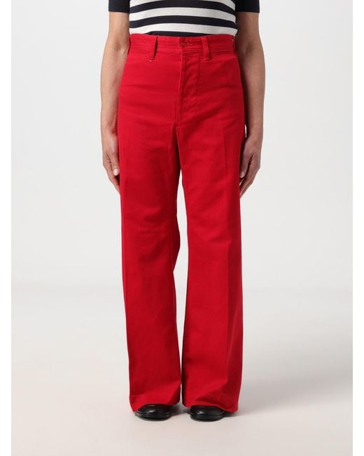 Polo Ralph Lauren Red Wide Leg Trousers