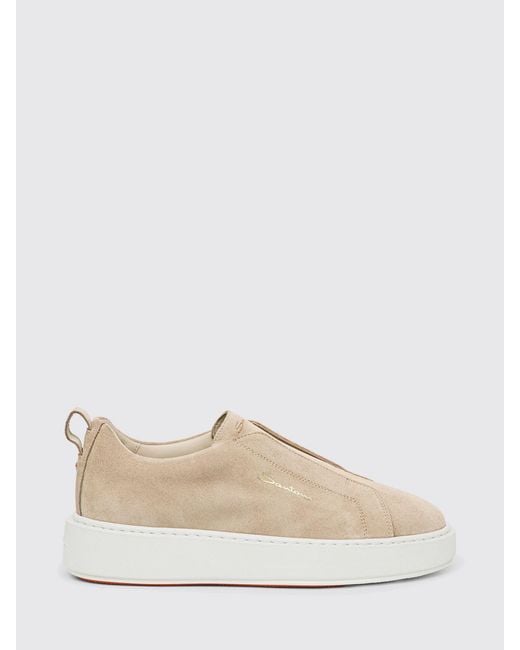Santoni Natural Suede Sneakers