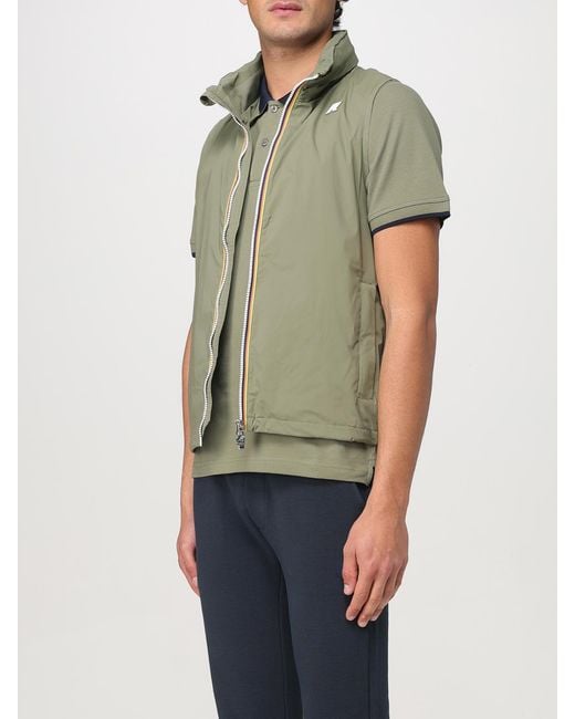 K-Way Green Nylon Vest for men