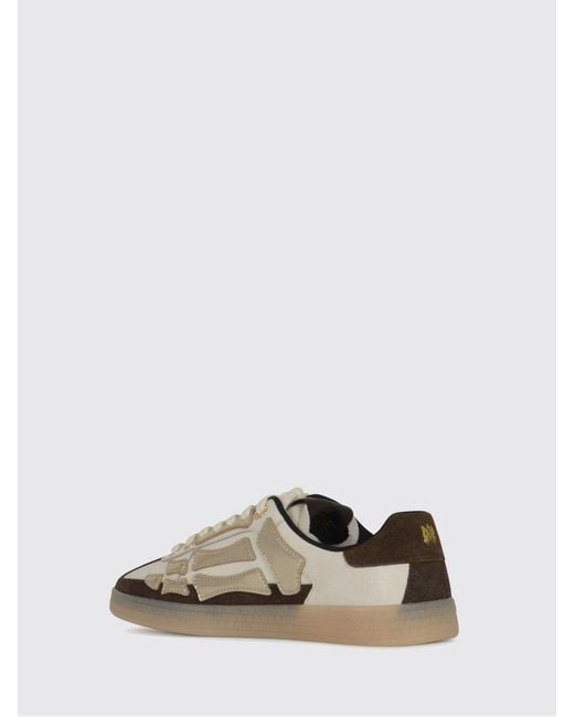 Amiri Brown Pacific Bones Suede Sneakers for men