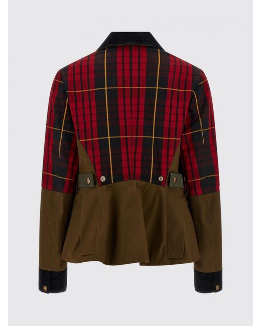 McQueen Red Tartan Cotton And Viscose Jacket