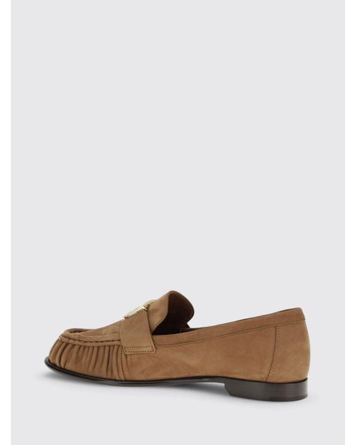 Fendi Brown Ff Baguette Suede Loafer