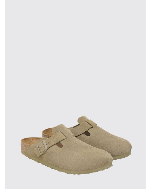 Birkenstock Natural Boston Suede Sabot for men