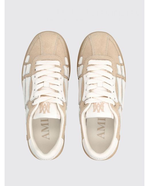 Amiri White Pacific Bones Suede Sneakers