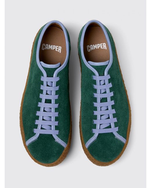 Camper Green Peu Terreno Suede Sneakers for men