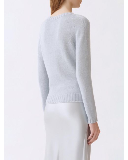 Fabiana Filippi Gray Virgin Wool And Silk Sweater