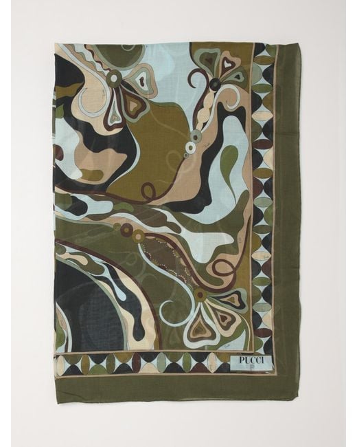 Emilio Pucci Green Neck Scarf