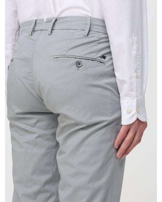 Mason's Gray Cotton Stretch Chino Trousers for men
