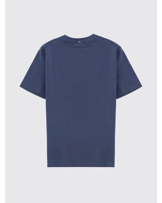 Herno Blue Basic Cotton T-Shirt for men
