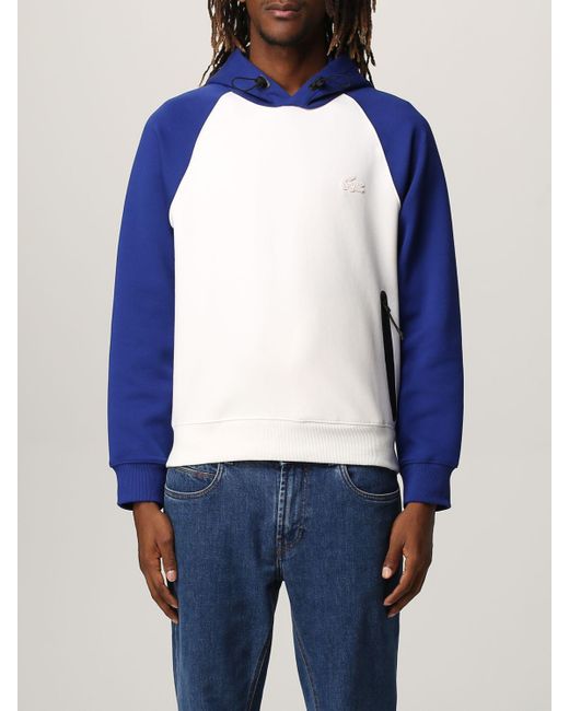 Sudadera Lacoste de Algodón de color Azul para hombre - Lyst