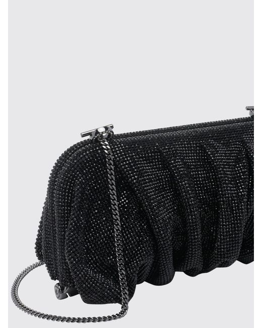 Benedetta Bruzziches Black Venus La Grande Draped Crystal Mesh Clutch