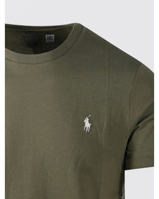 Polo Ralph Lauren Green Pony Logo Cotton T-Shirt for men