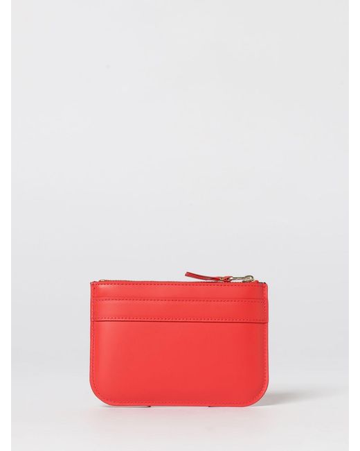 Comme des Garçons Red Comme Des GarÇ Ons Leather Wallet With Bow for men