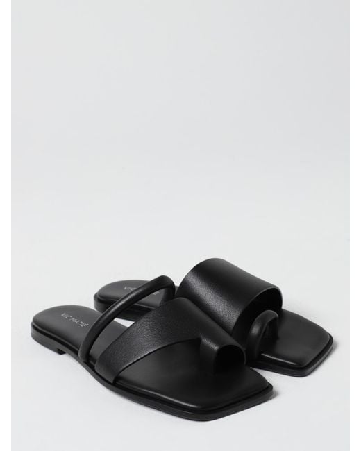 Vic Matié White Flat Sandals