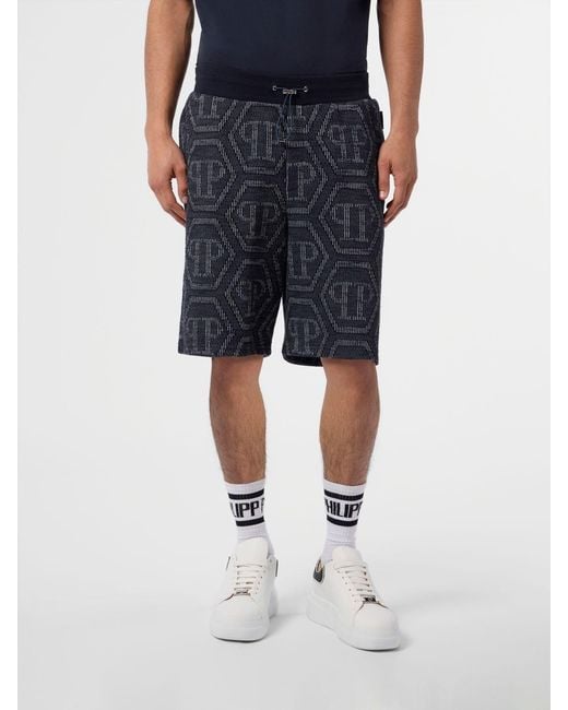 Philipp Plein Black Shorts for men