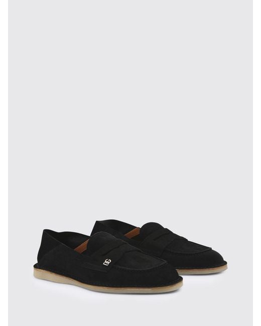 Dolce & Gabbana White Dolce &Amp Gabbana Suede Loafers for men
