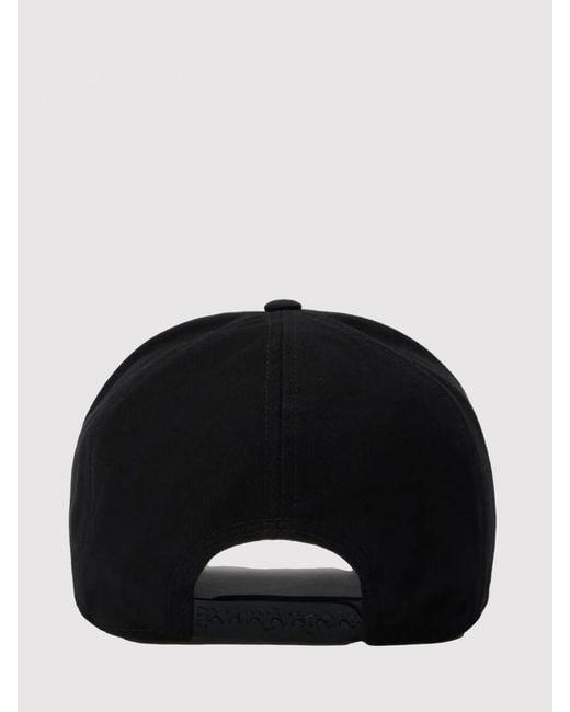 Palm Angels Black Cotton Hat With Embroidered Logo for men