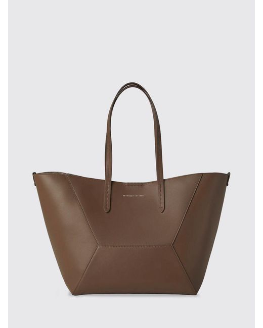 Brunello Cucinelli Brown Bc Duo Leather Tote Shoulder Bag