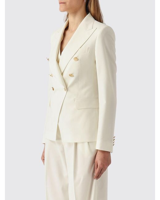 Tagliatore Natural Double Breasted Virgin Wool Blazer