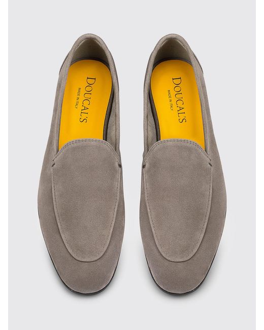 Doucal's White Suede Loafers