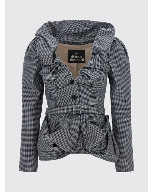 Vivienne Westwood Gray Cotton Blazer With Belt