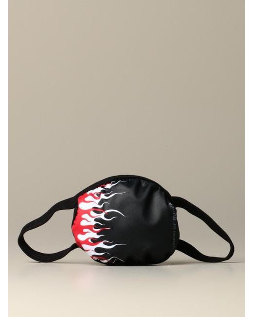 Vision Of Super Multicolor Washable And Certified Face Mask With Flame Print for men