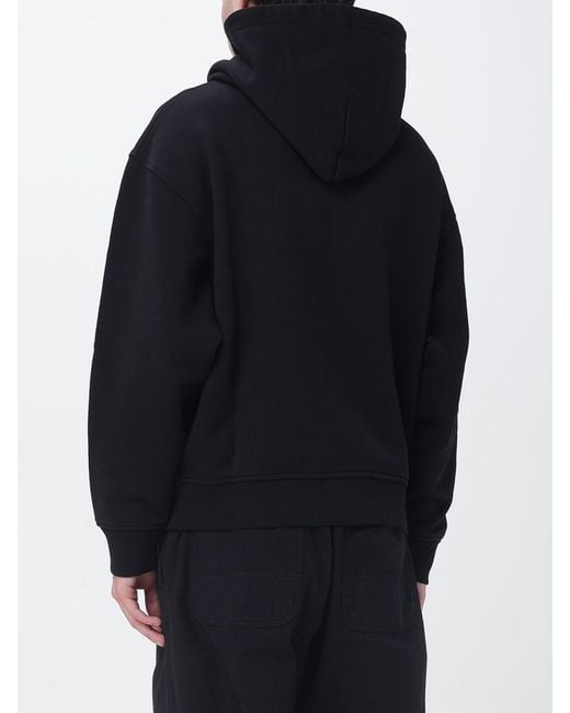 Palm Angels Blue Teddy Bear Cotton Hooded Sweatshirt for men