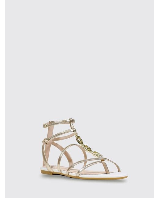 Liu Jo Natural Sandy 09 Laminated Faux Leather Sandals