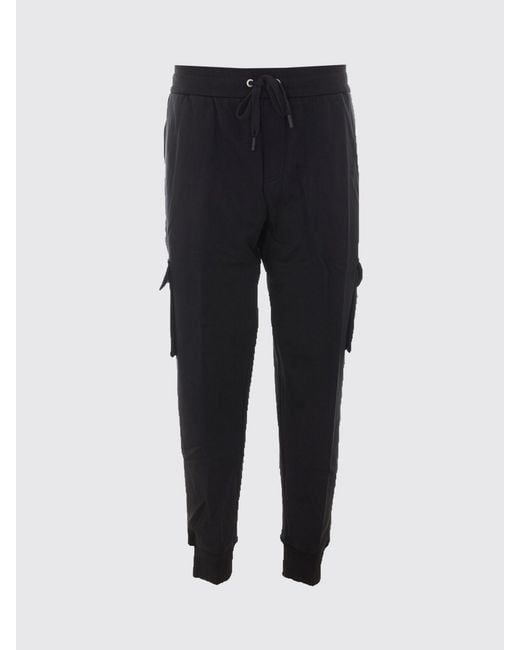 Moose Knuckles Blue Cotton Cargo Jogging Trousers With Drawstring for men