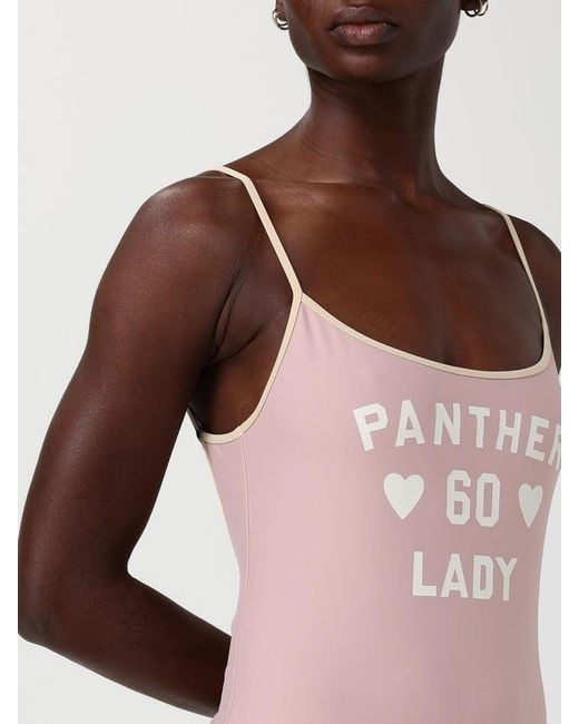 Valentino Pink One-Piece Swimsuit With Slogan