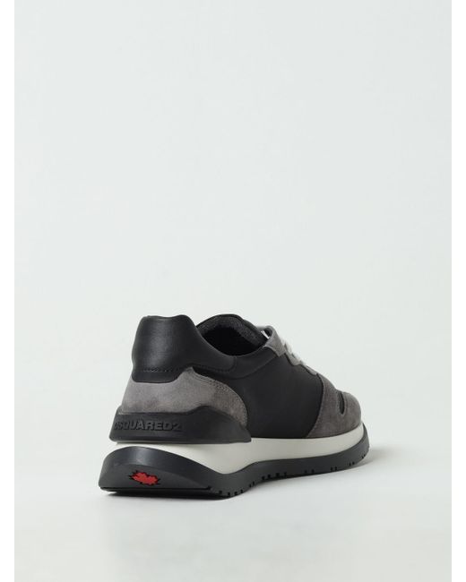 Sneakers Running in pelle scamosciata e nylon di DSquared² in Black da Uomo