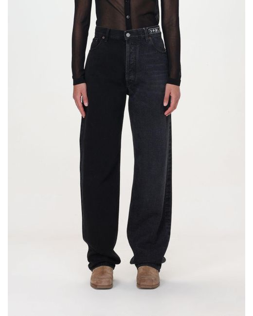 MM6 by Maison Martin Margiela Black Jeans With Straight Legs