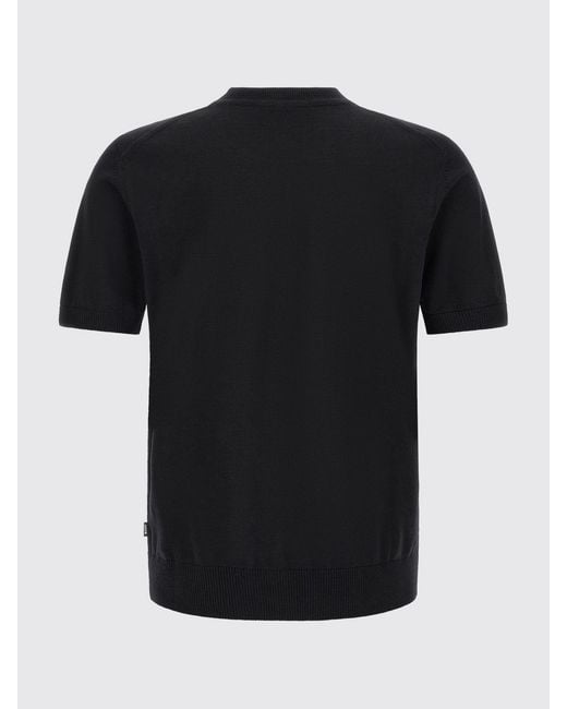 Boss Black Short-Sleeved Crew-Neck Jumper for men