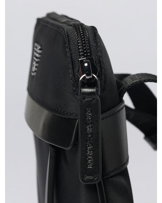 Emporio Armani Black Nylon Shoulder Bag for men