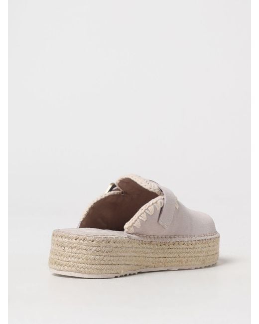Mou White Wedge Shoes