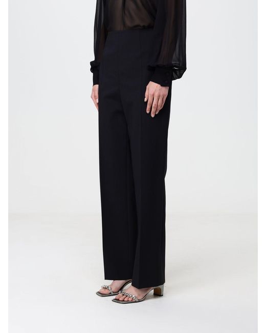 Alberta Ferretti Black High-Waisted Skinny Trousers