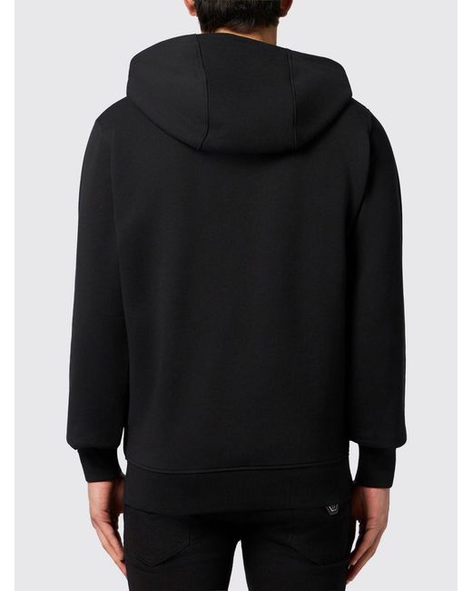 Philipp Plein Black Cotton Zip Up Hoodie for men
