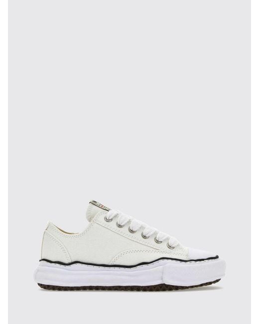 Maison Mihara Yasuhiro White Peterson Low Top Canvas Trainers With Rubber Sole for men