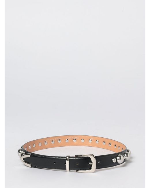 Liviana Conti Black Prisca Studded Vegan Leather Belt