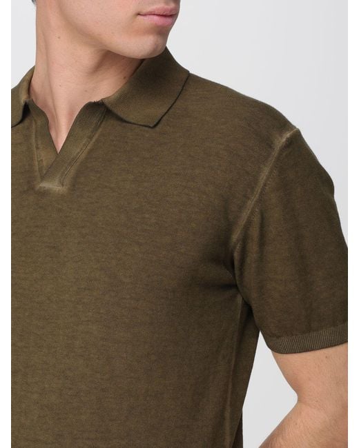 Blauer Green Knitted Cotton Polo Shirt for men